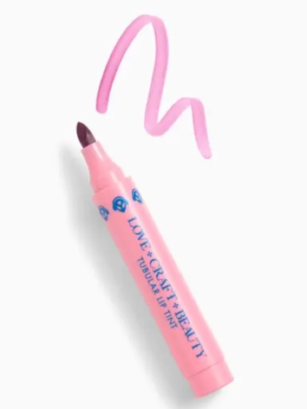 LOVE+CRAFT+BEAUTY Tubular Lip Tint Cassette Crush Rosy Mauve Waterproof NIB